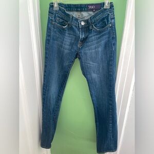 Dark wash skinny denim